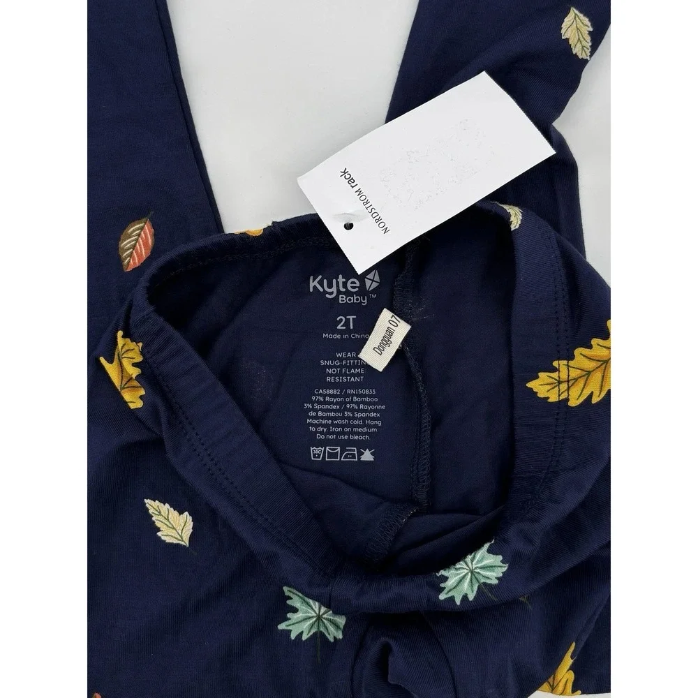NWT Kyte Baby Pajama Pants In Foliage 2T Bamboo Viscose Unisex Toddler Retired